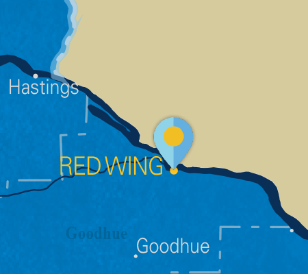 Map of the city of Red Wing